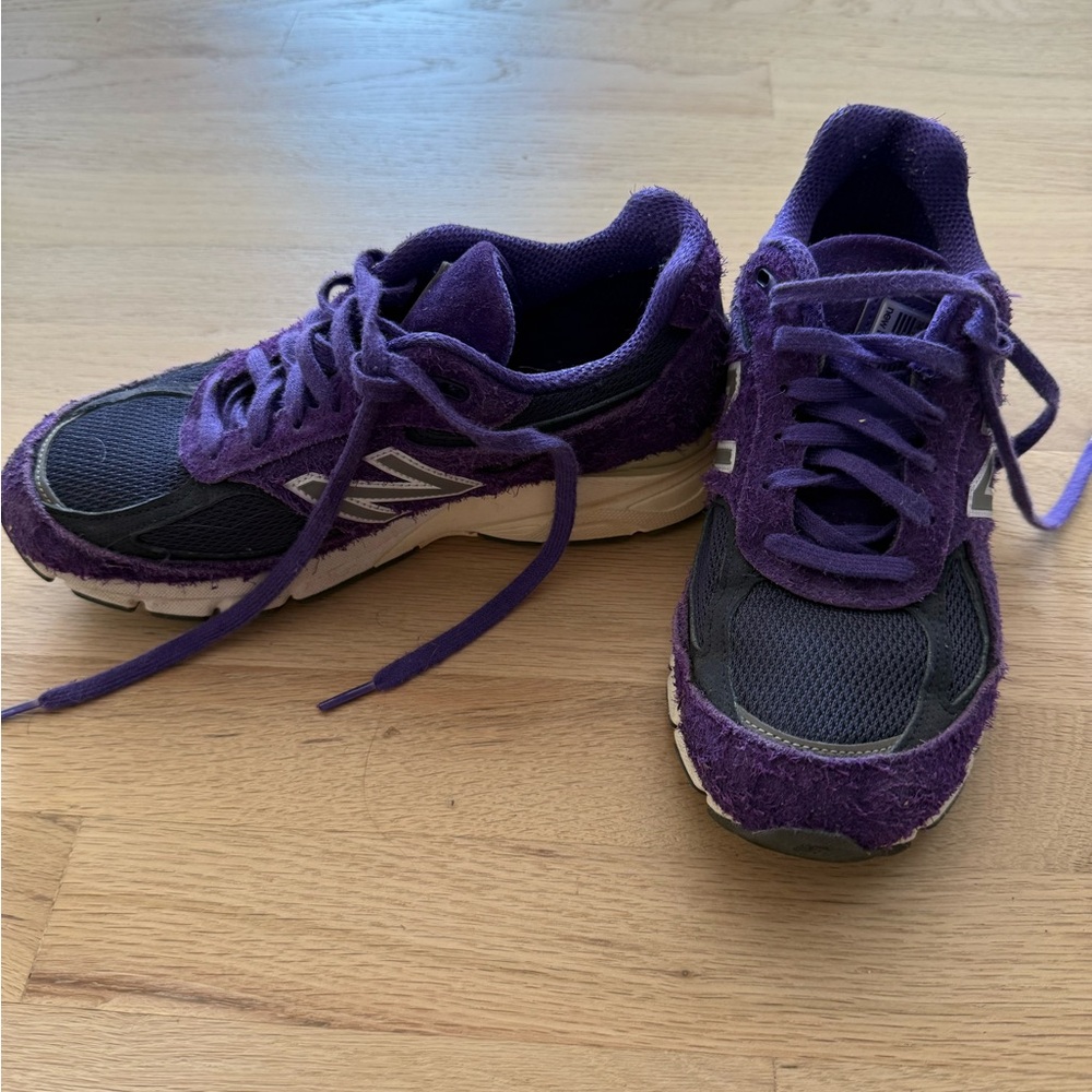 New Balance Purple Knit Sneakers